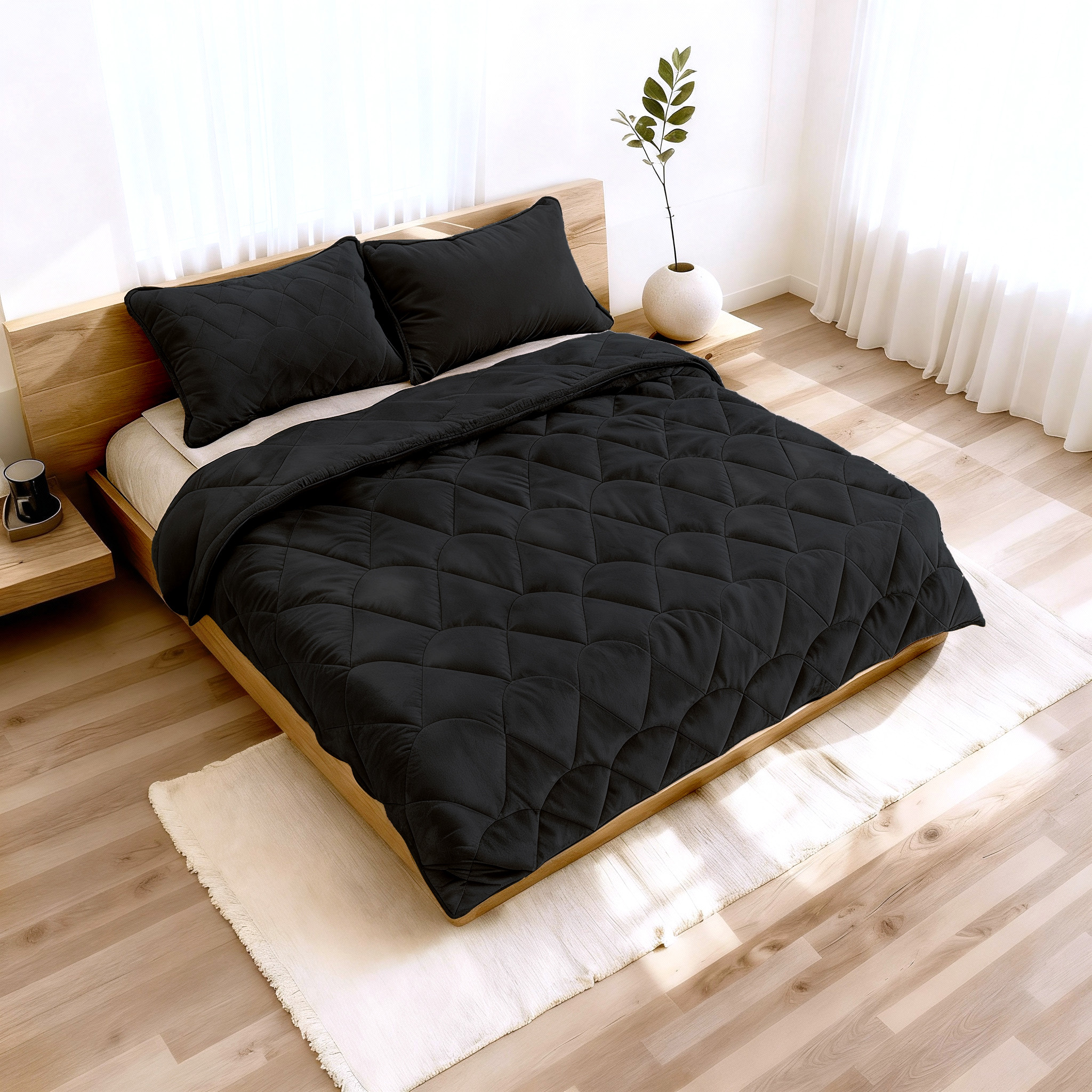 Feline Zwart 240 x 200/220