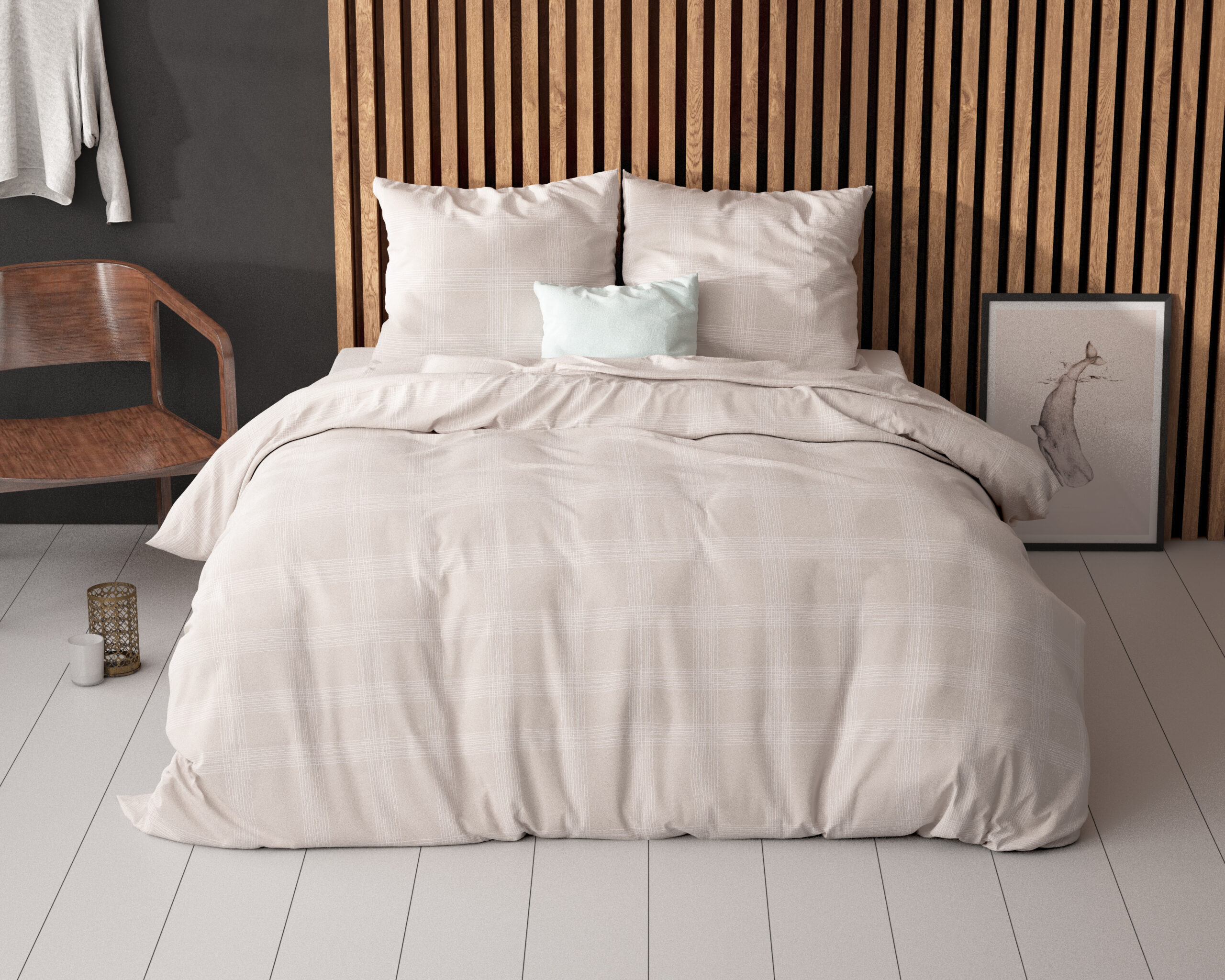 Flanel Gino Grijs 200 x 200/220