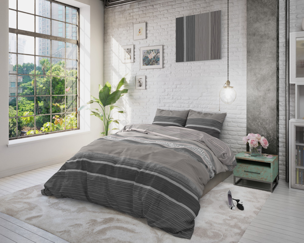 Katoenen Hoeslaken Zwart 90 x 220