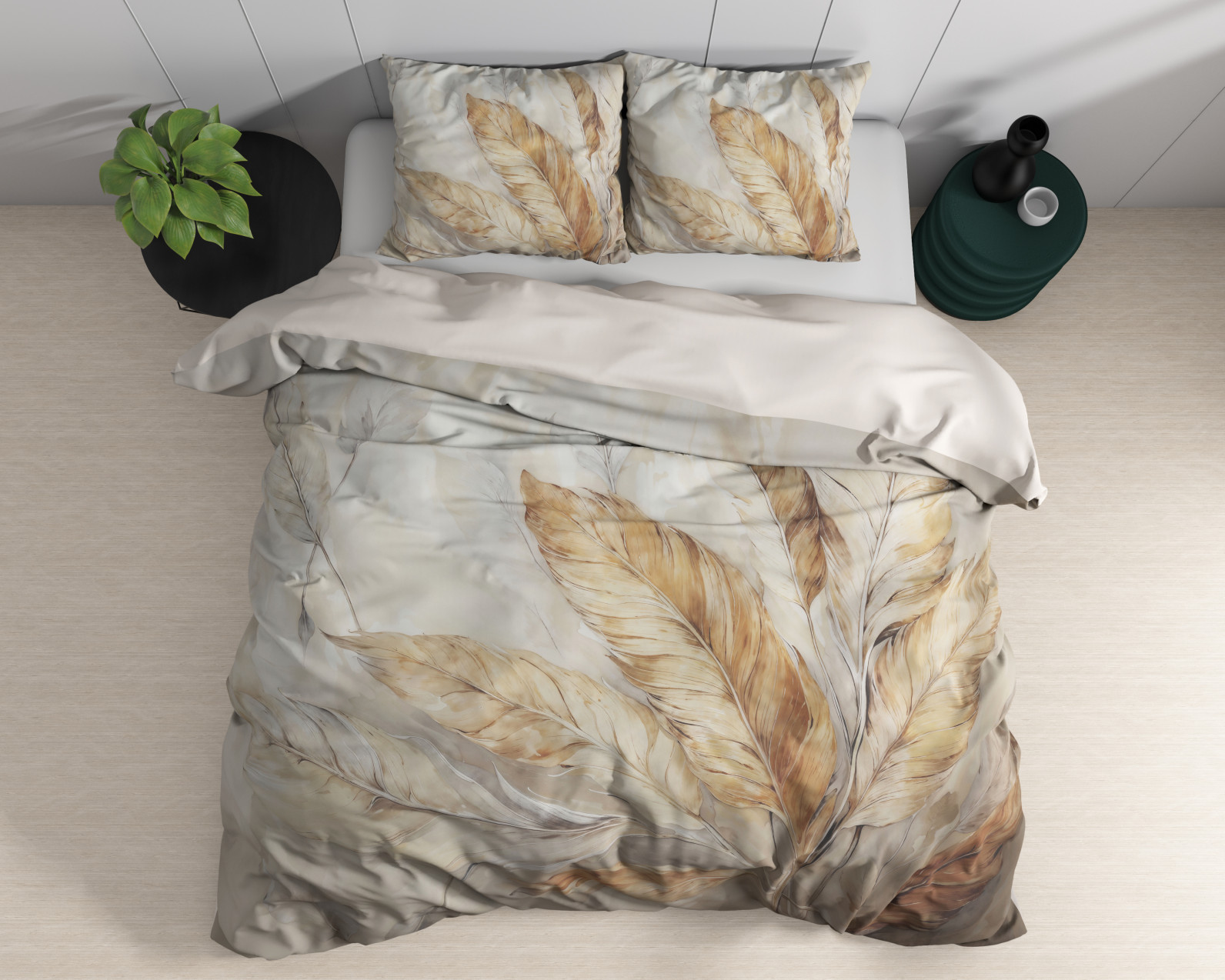 Pom Rabbit Fur plaid Taupe/Rose 150 x 200