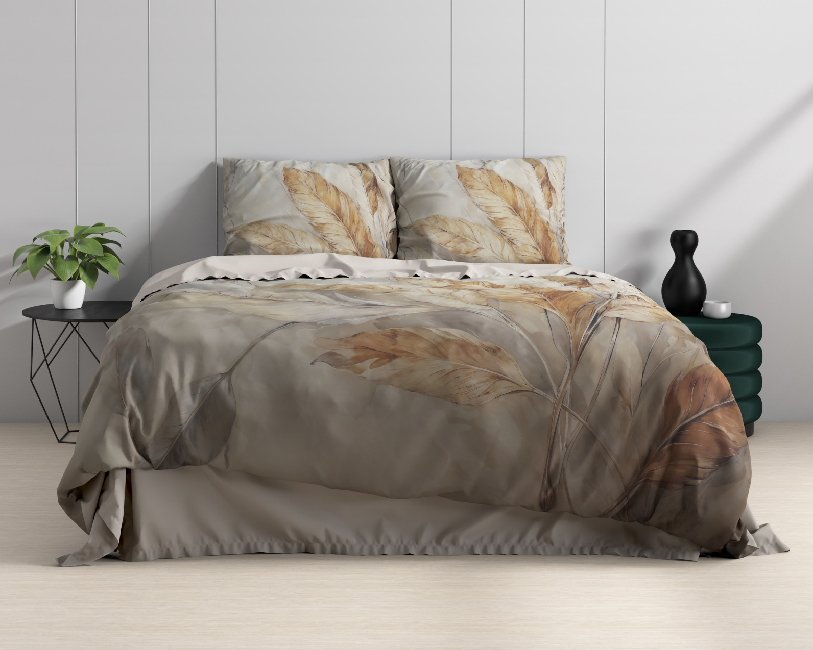 Pom Rabbit Fur plaid Zand 150 x 200