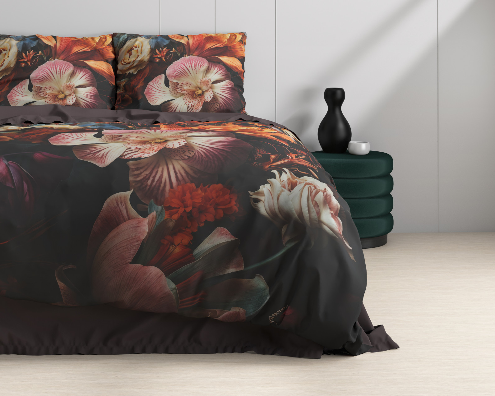 Pom Rabbit Fur sierkussen Taupe/Rose 50 x 50