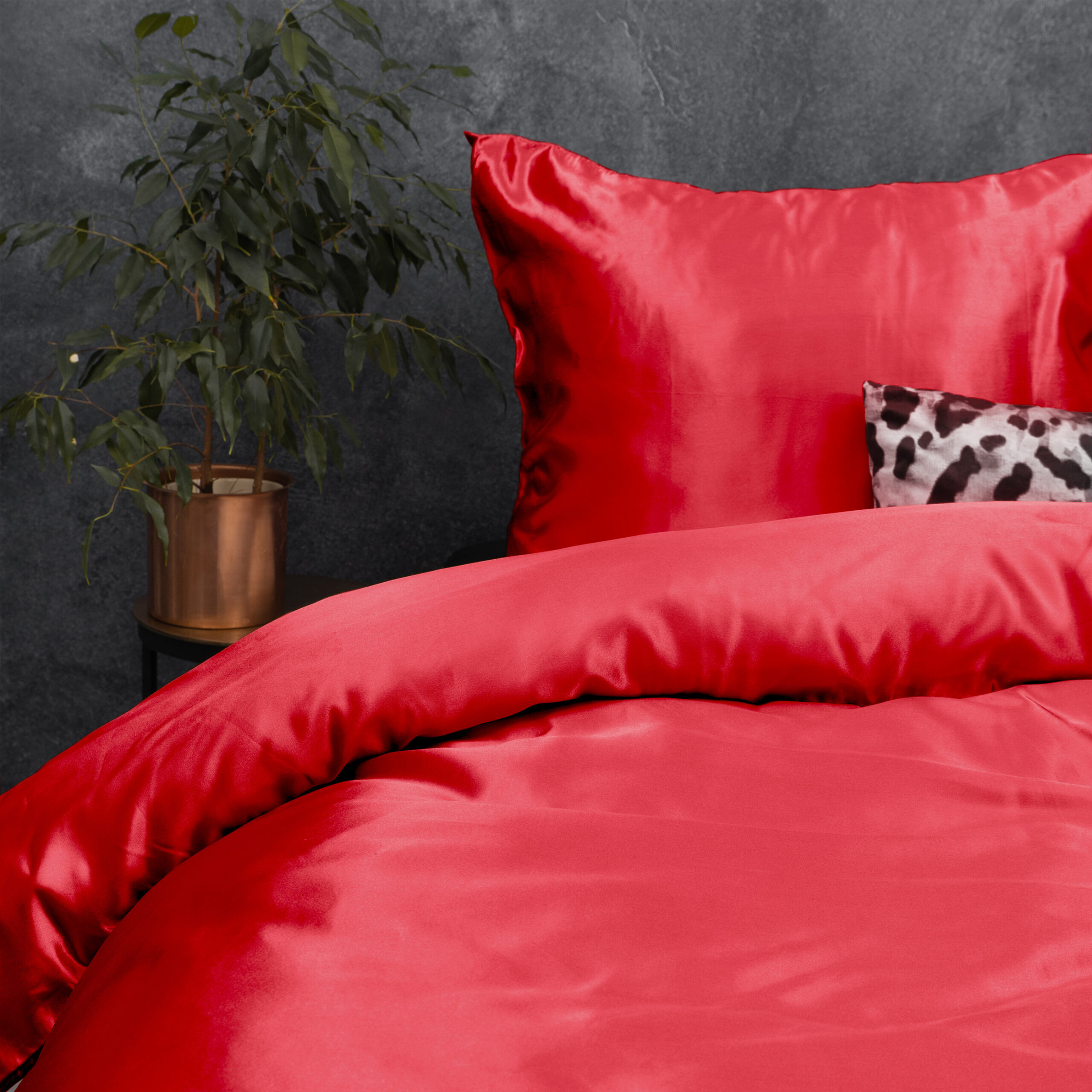 Satijnen Hoeslaken Antraciet 180 x 210