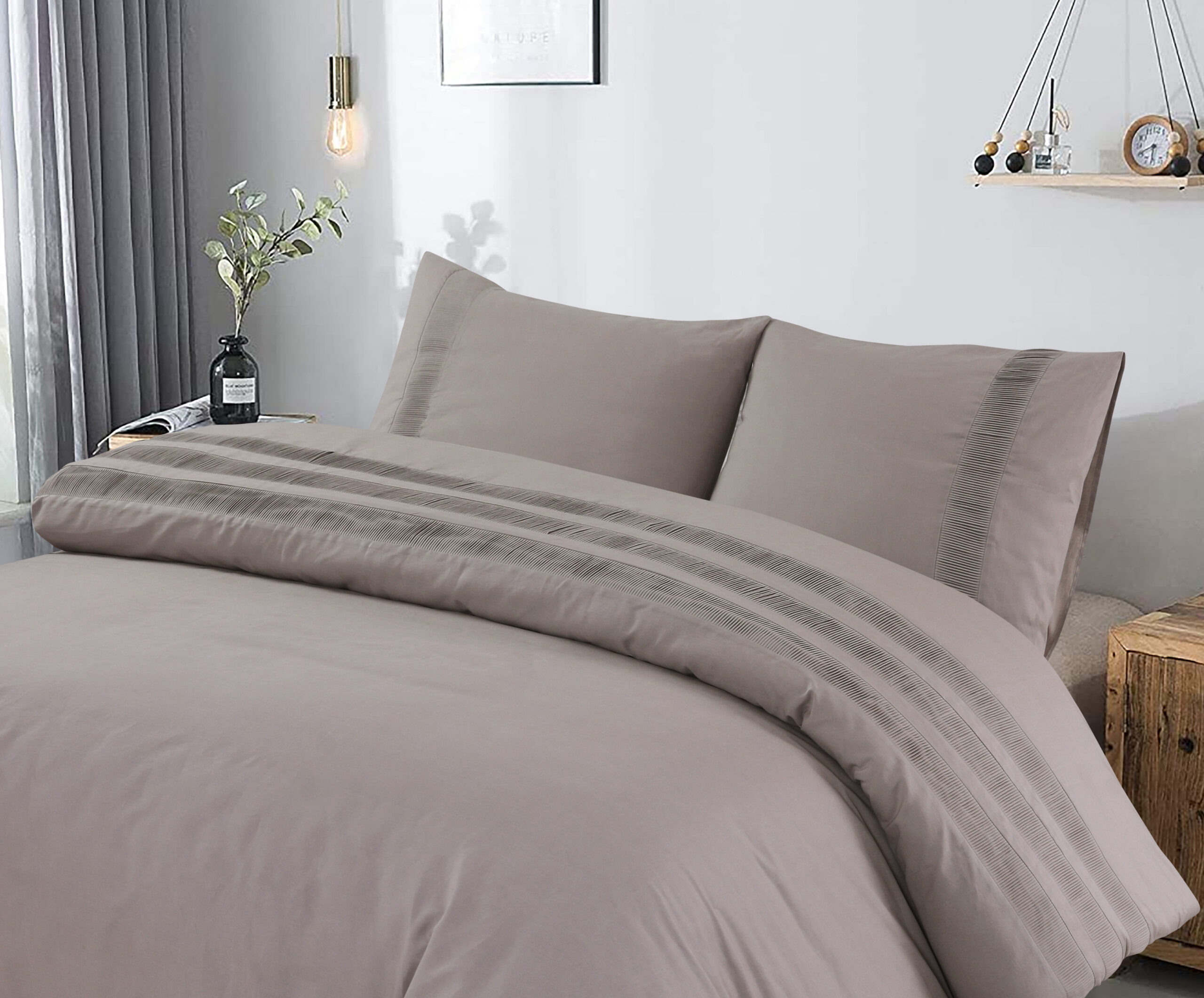 Satijnen Hoeslaken Zand 140 x 200