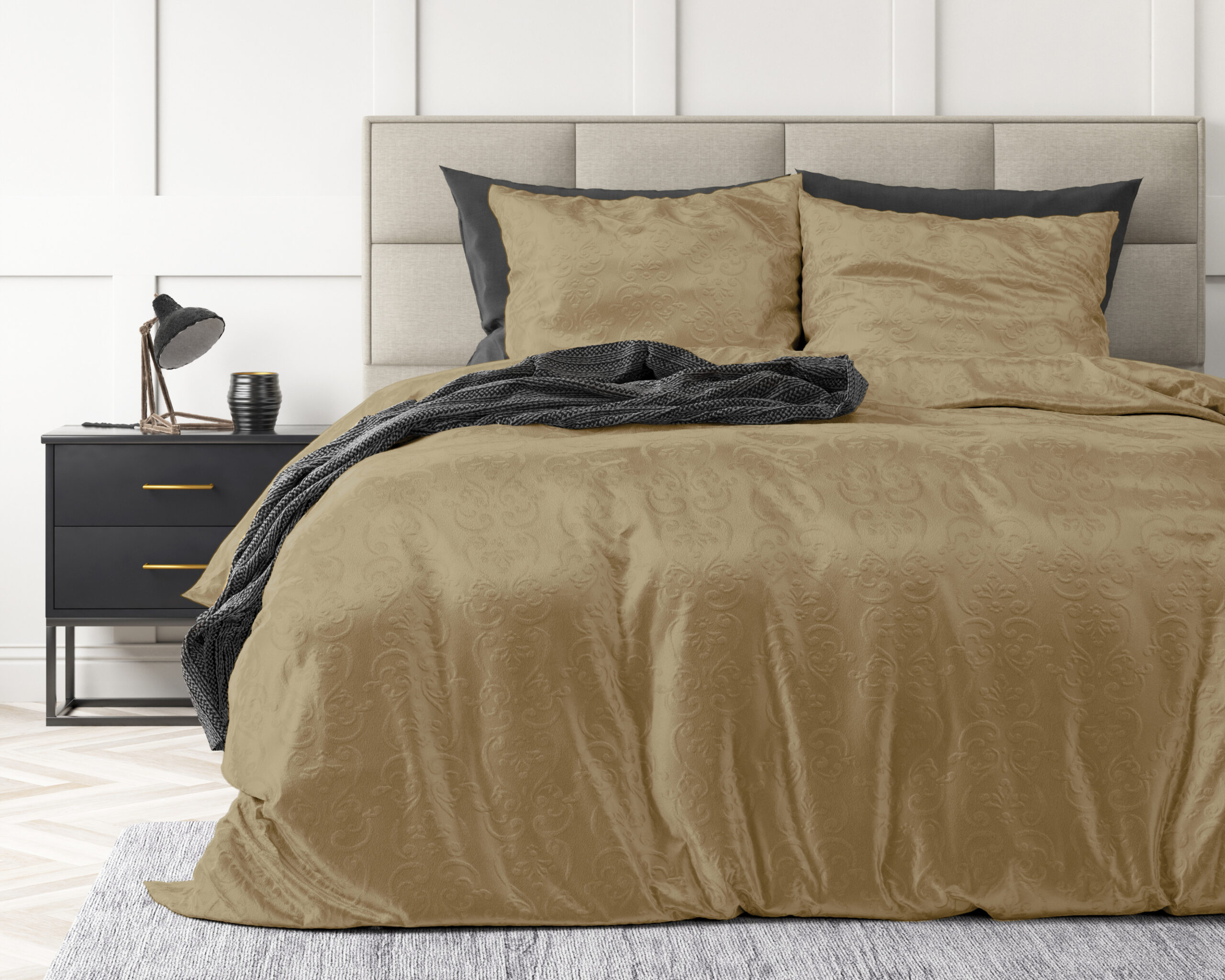 Satijnen Hoeslaken Zand 160 x 220