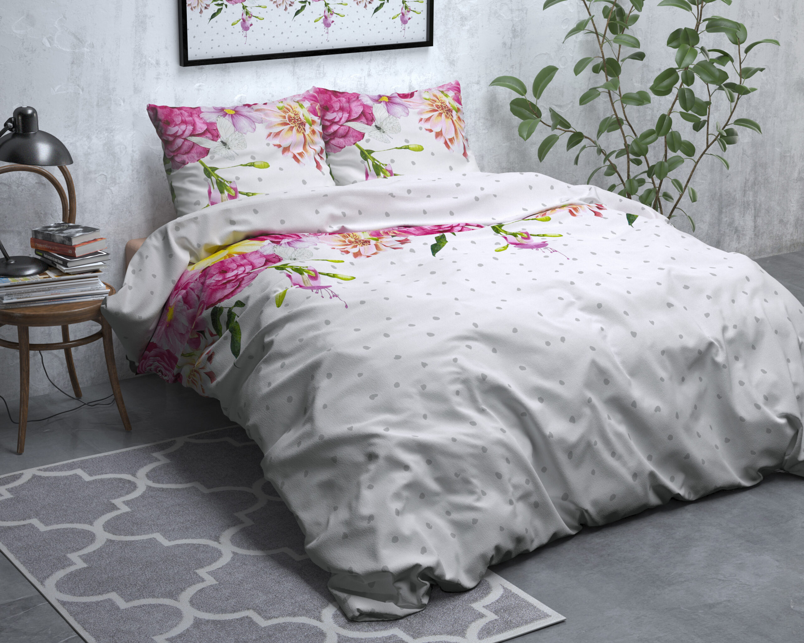 Splittopper Katoen Hoeslaken Grijs 160 x 200