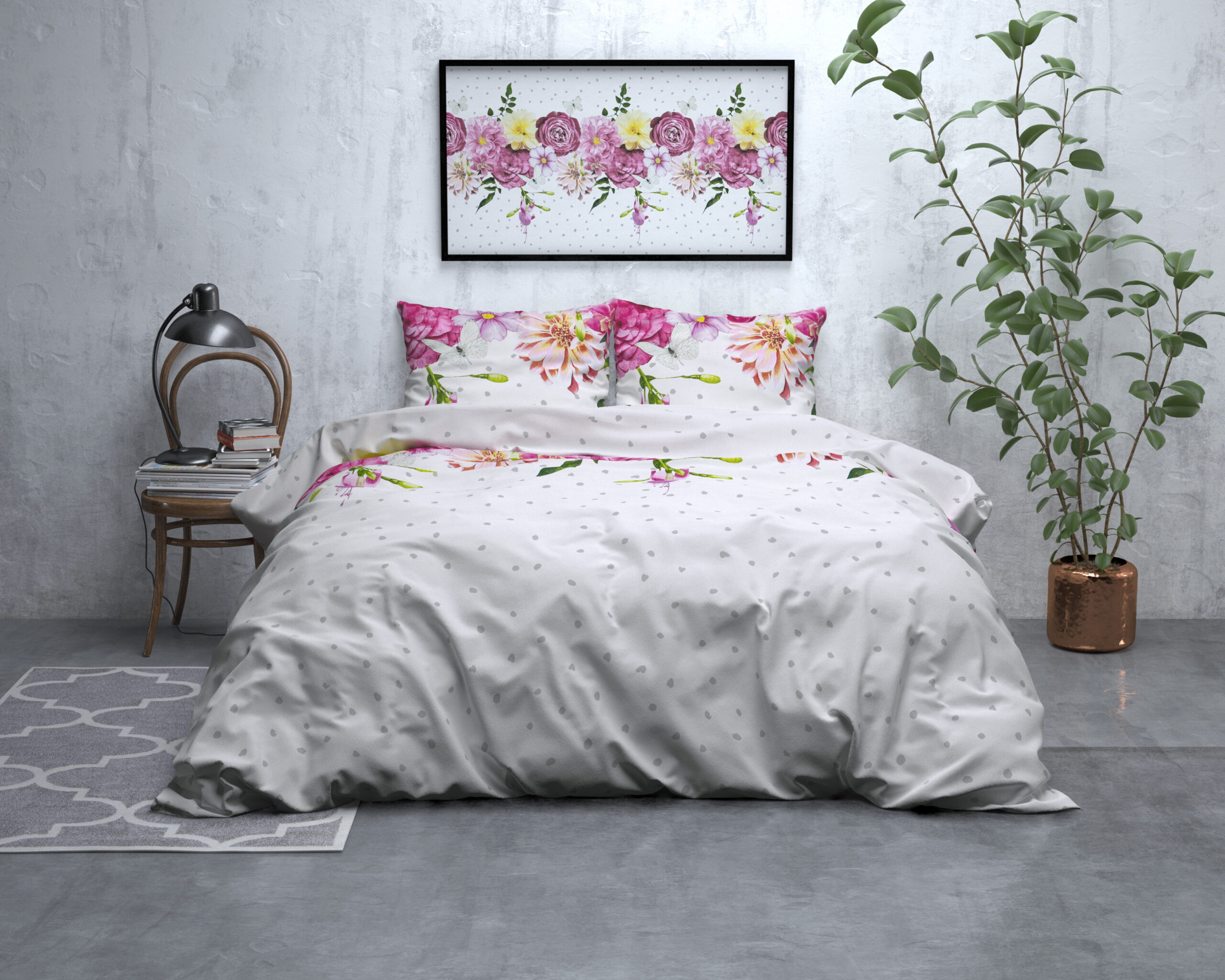 Splittopper Katoen Hoeslaken Grijs 160 x 220