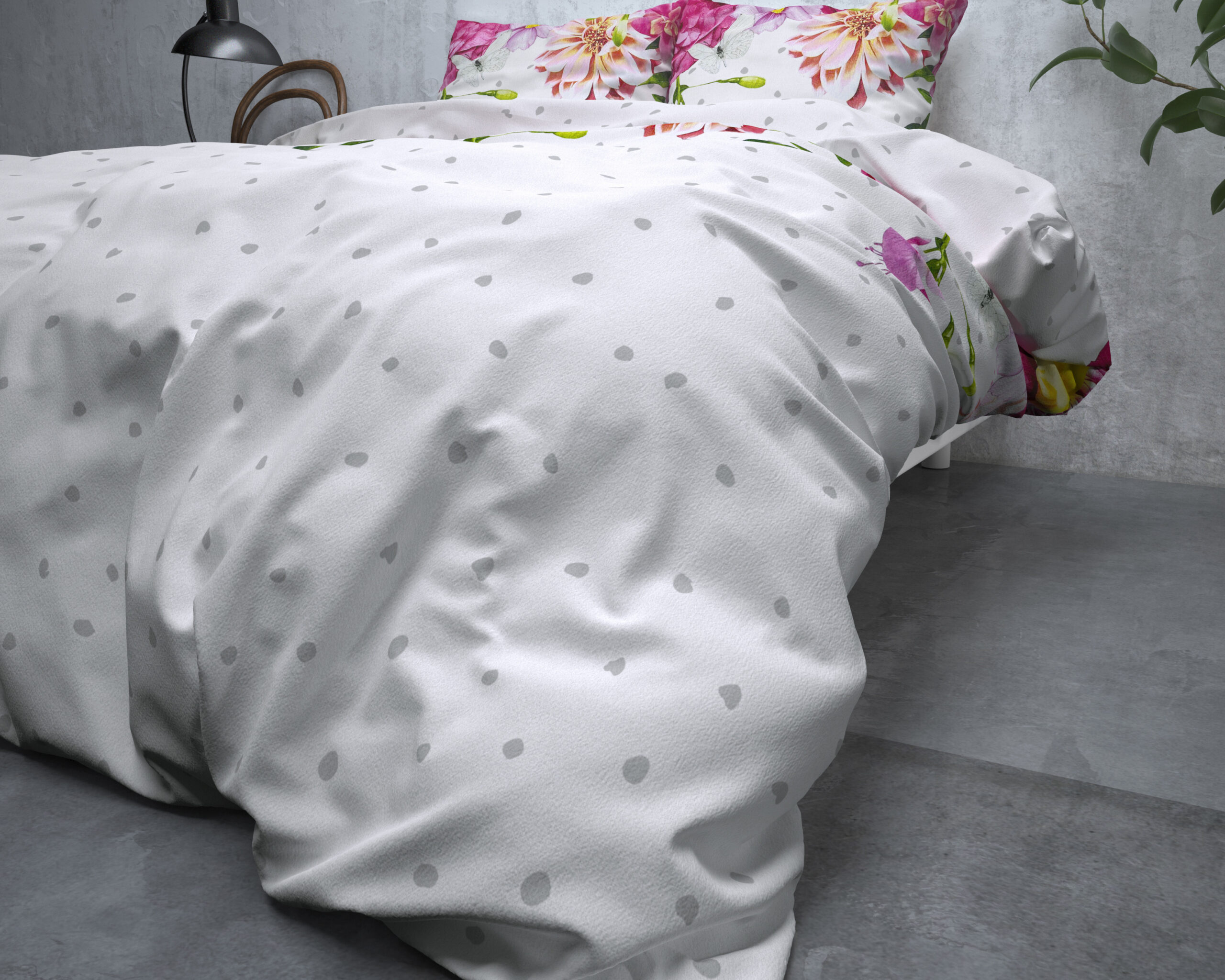 Splittopper Katoen Hoeslaken Grijs 180 x 210