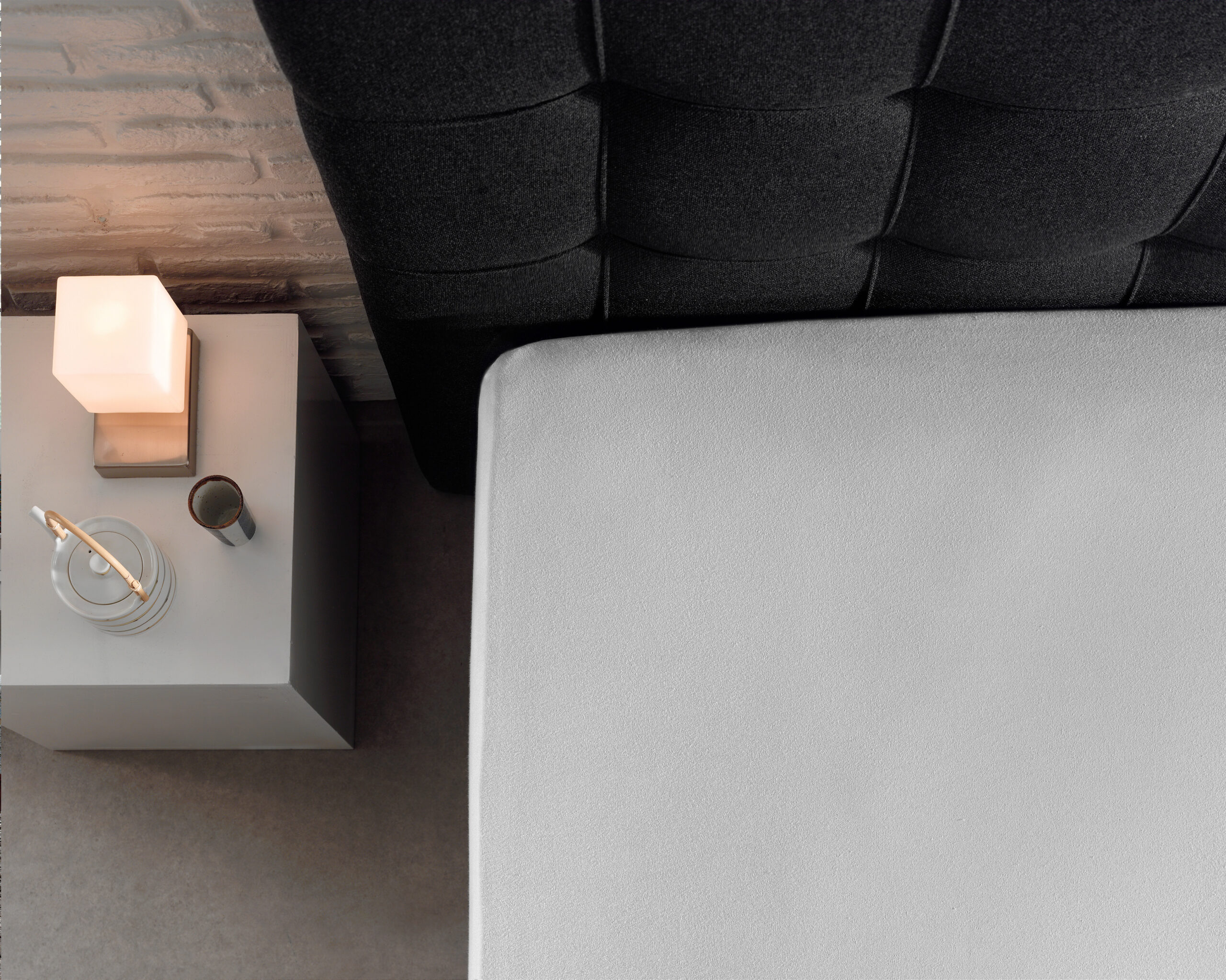 Splittopper Katoen Hoeslaken Wit 160 x 200