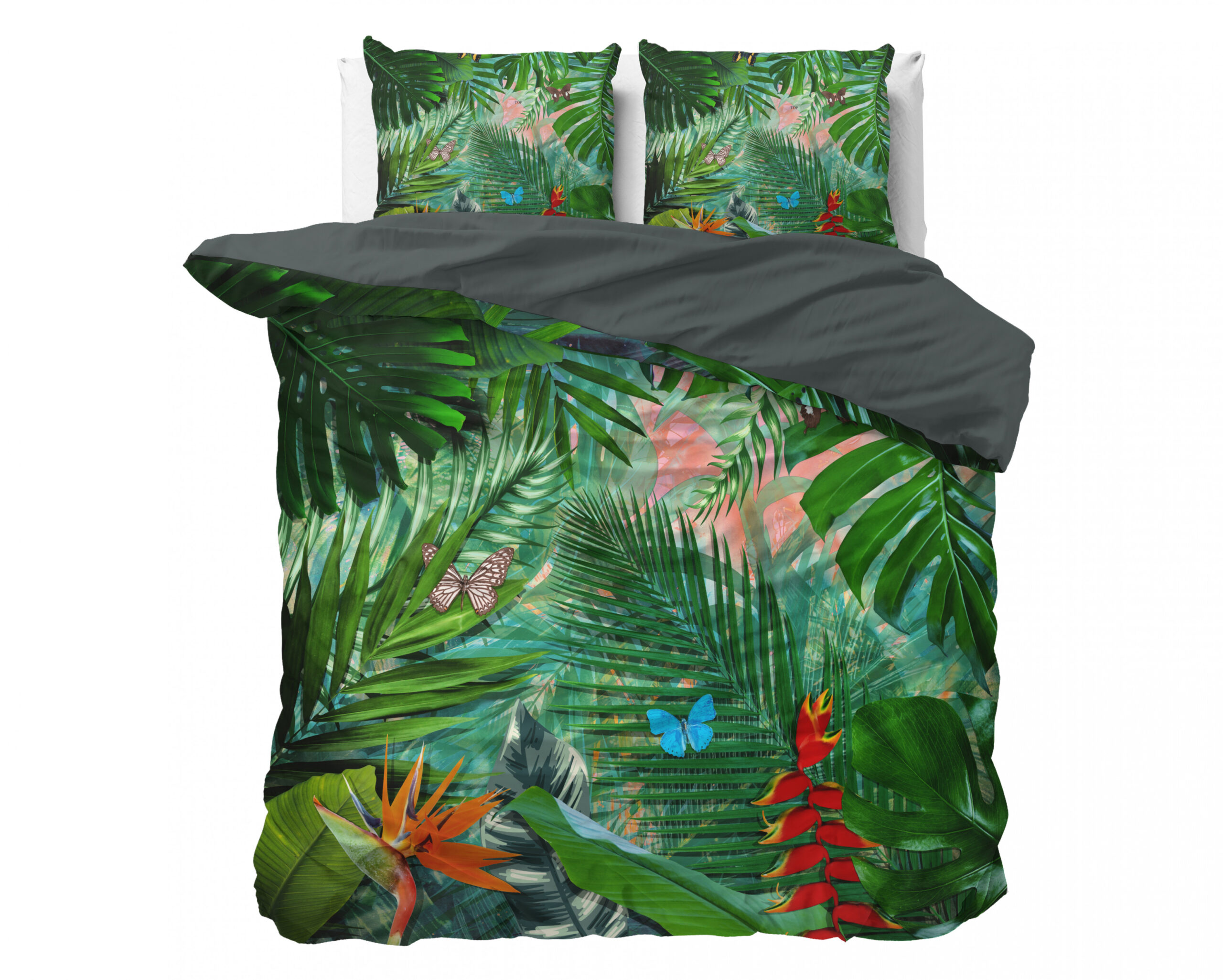 Splittopper Katoen Hoeslaken Zwart 160 x 210