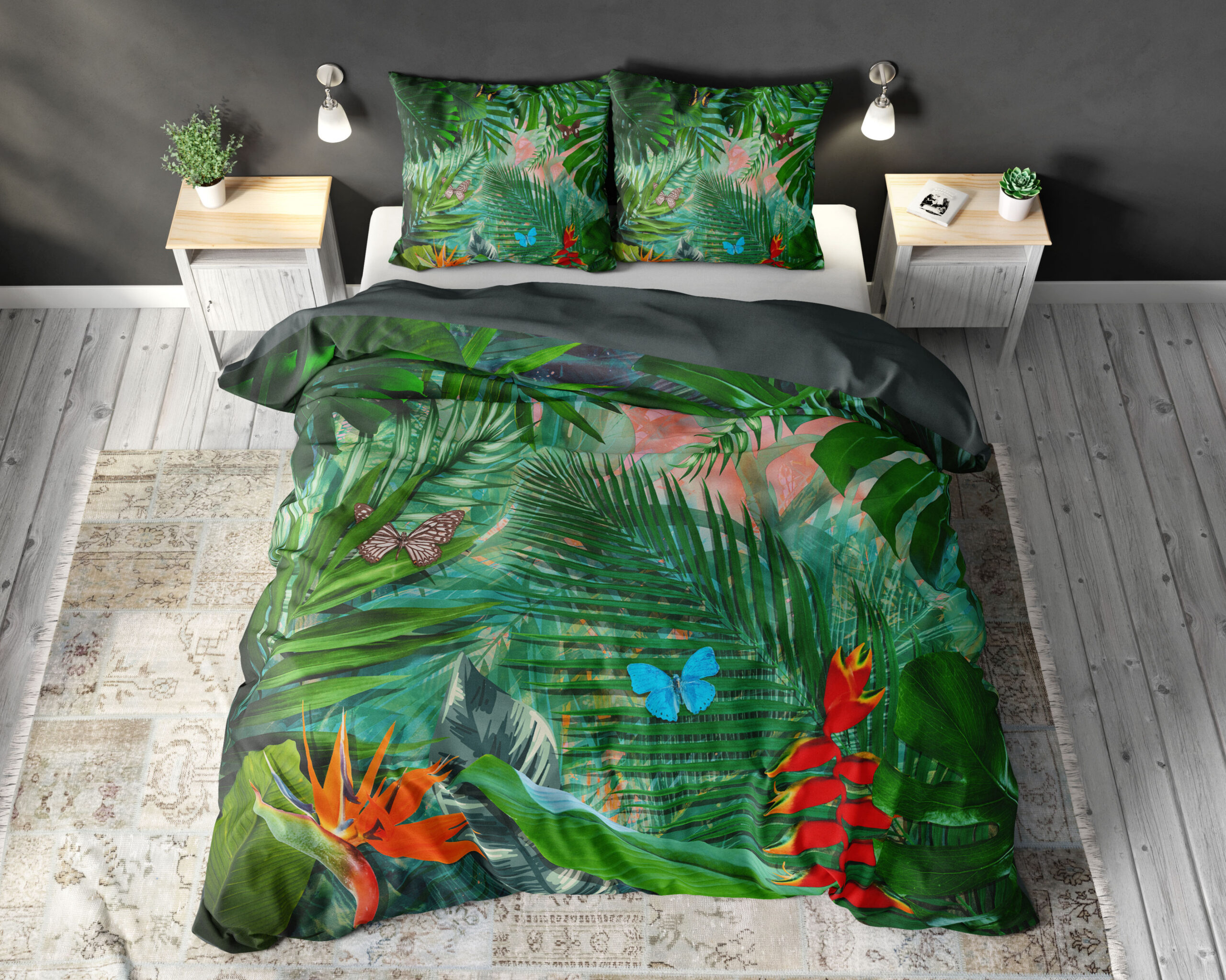 Splittopper Satijn Hoeslaken Zwart 180 x 220