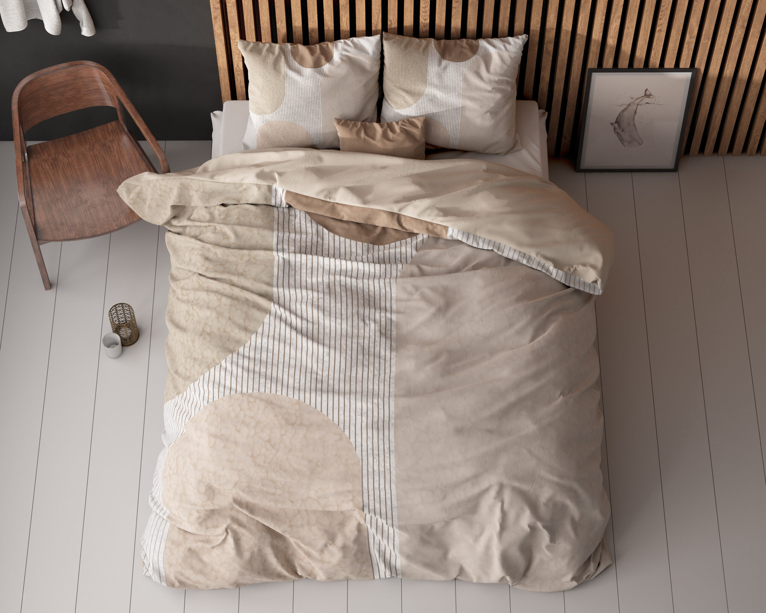 Teddy Print Crème 200 x 200/220 - Afbeelding 2