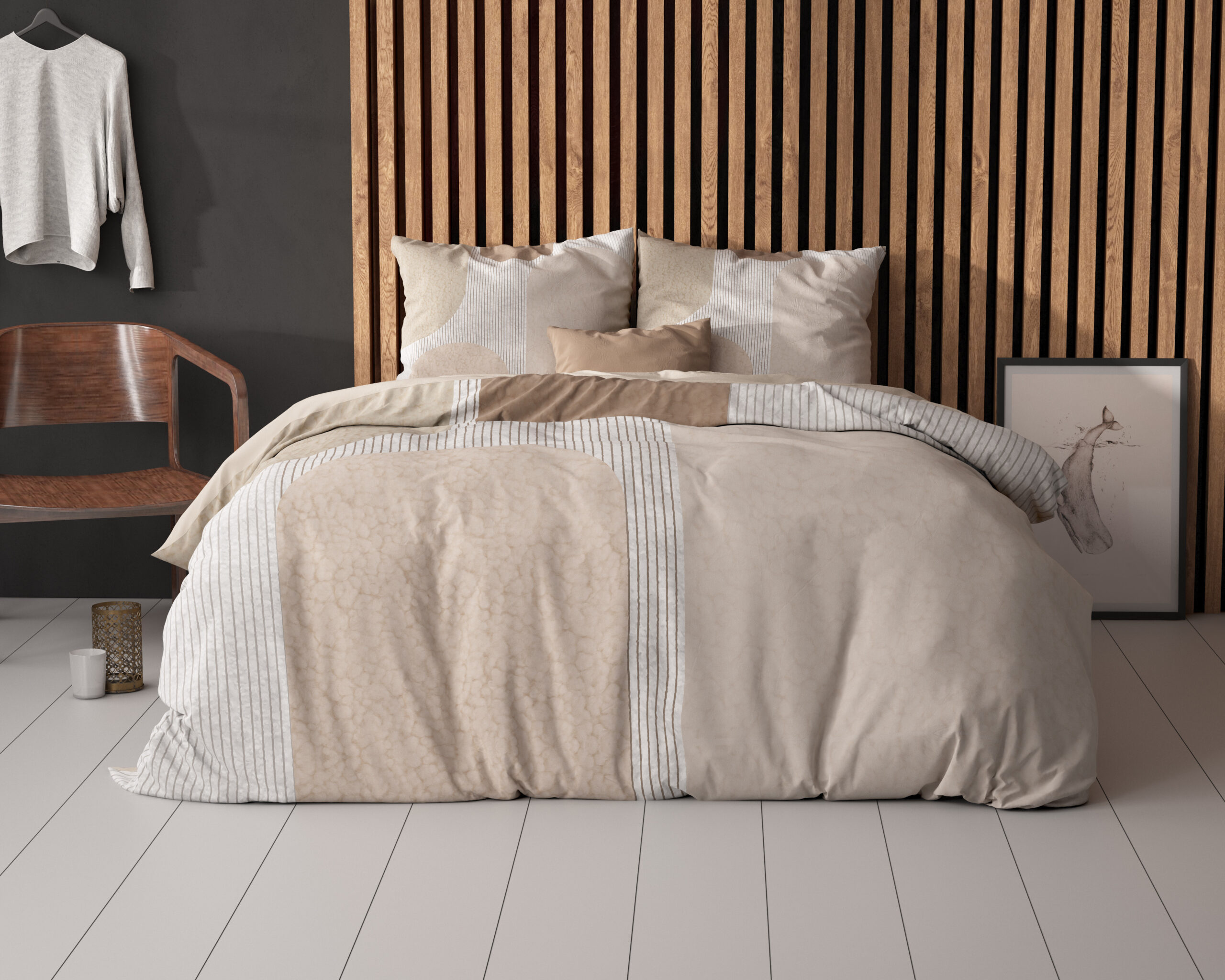 Teddy Print Crème 200 x 200/220 - Afbeelding 3