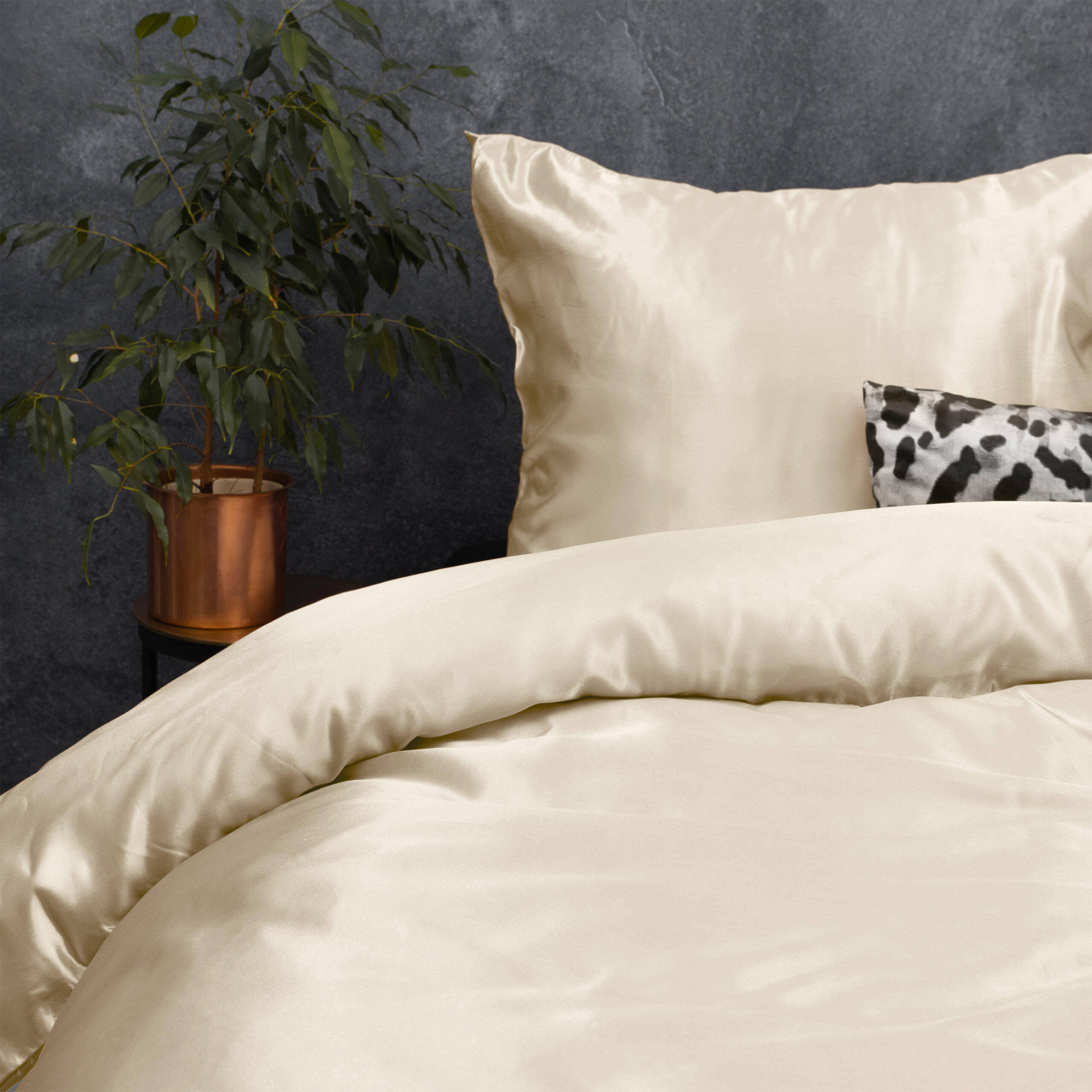 Topper Satijn Hoeslaken Antraciet 180 x 220