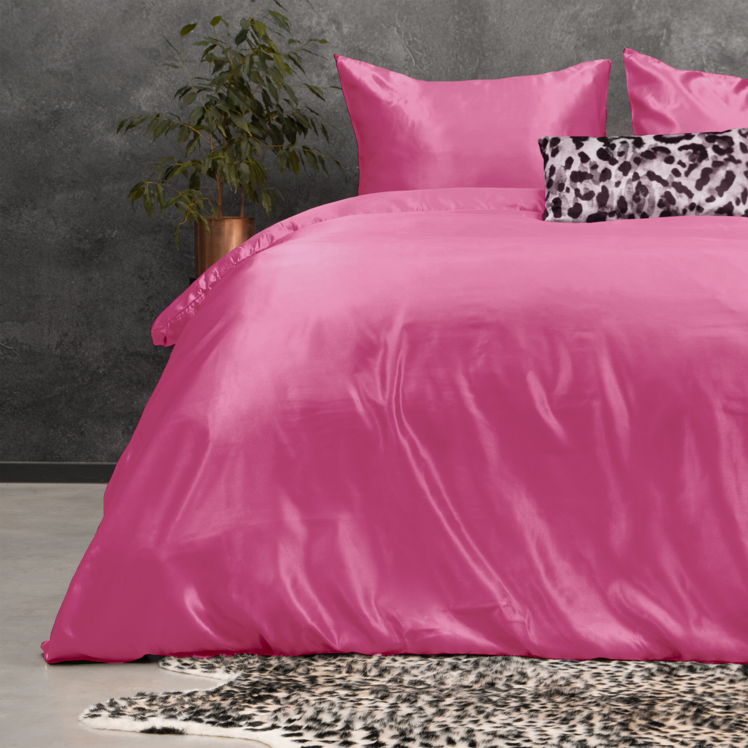 Topper Satijn Hoeslaken Grijs 180 x 220