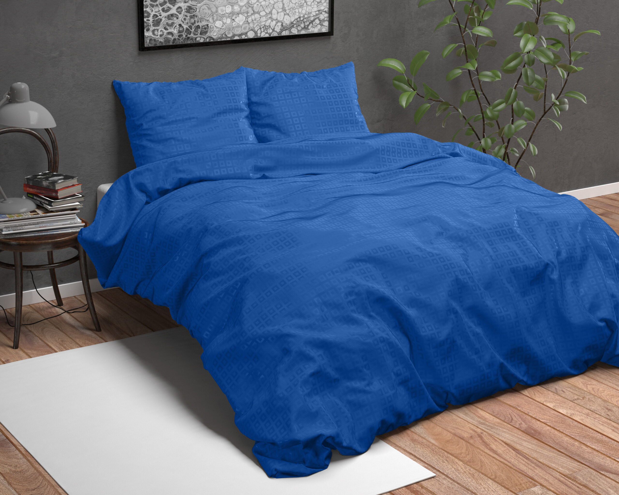 Uni Satijn Dekbedovertrek Antraciet 140 x 200/220