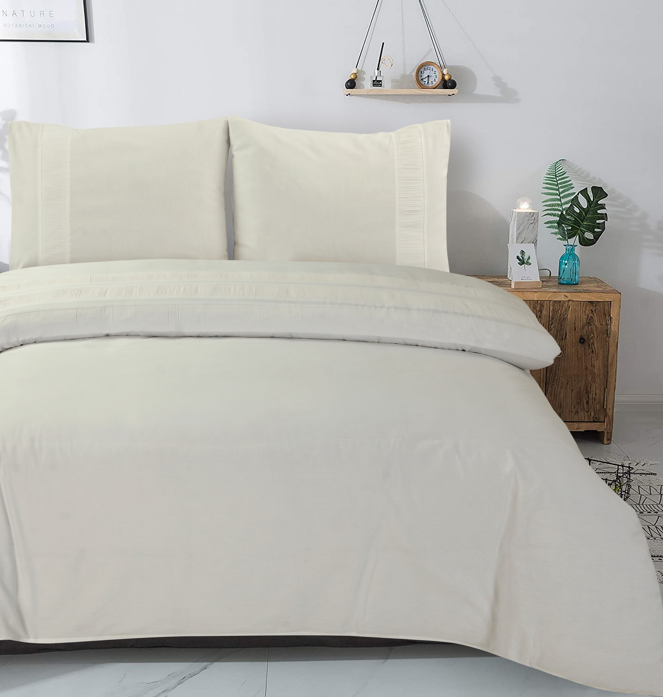 Uni Satijn Dekbedovertrek Donker Groen 200 x 200/220