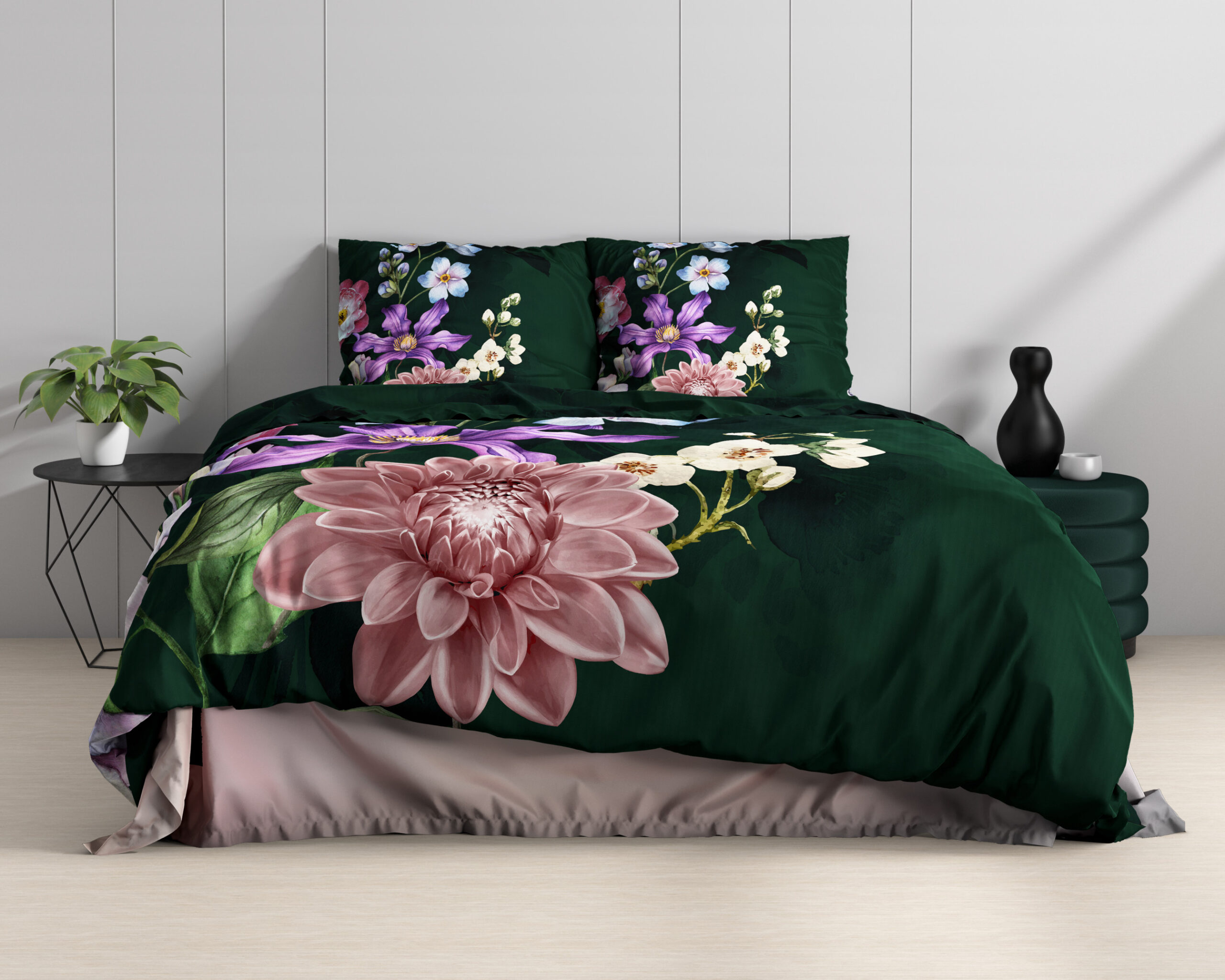 Uni Satijn Dekbedovertrek Roze 135 x 200