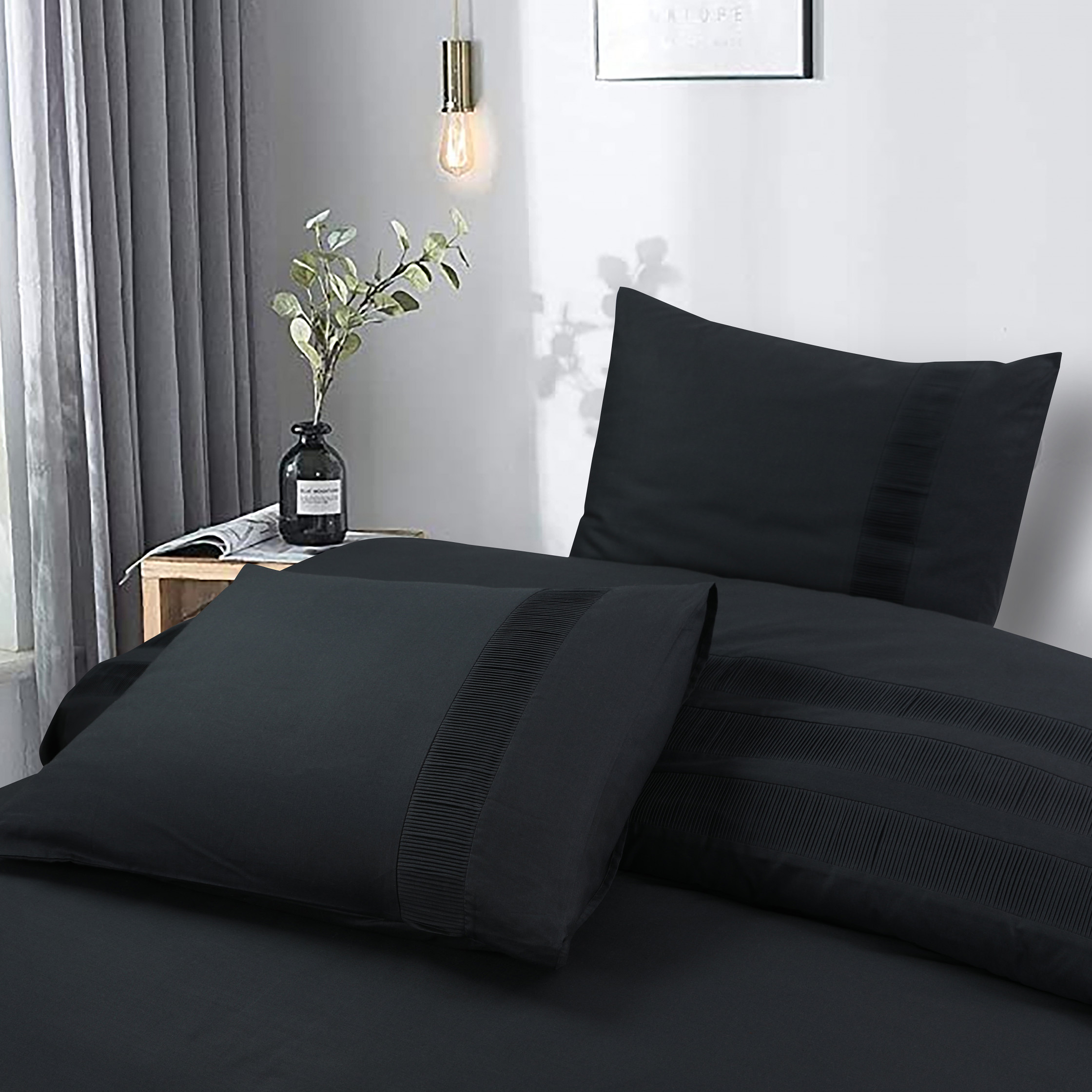 Uni Satijn Dekbedovertrek Zand 135 x 200