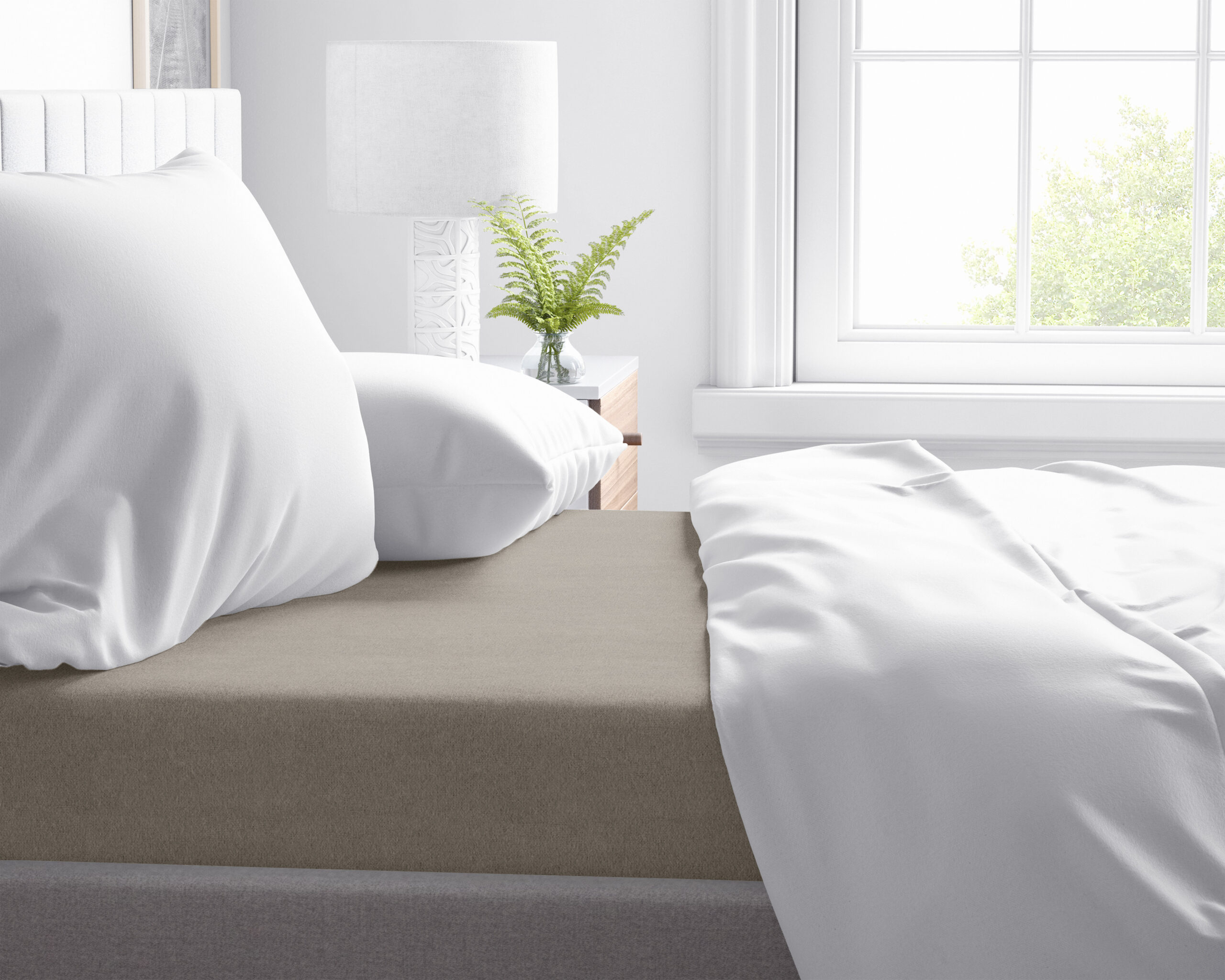 Flanel Premium Laken Taupe 260 x 250